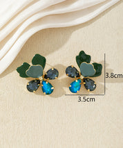 Boucles d’oreilles fleurs multicolores – 27AHBOL015