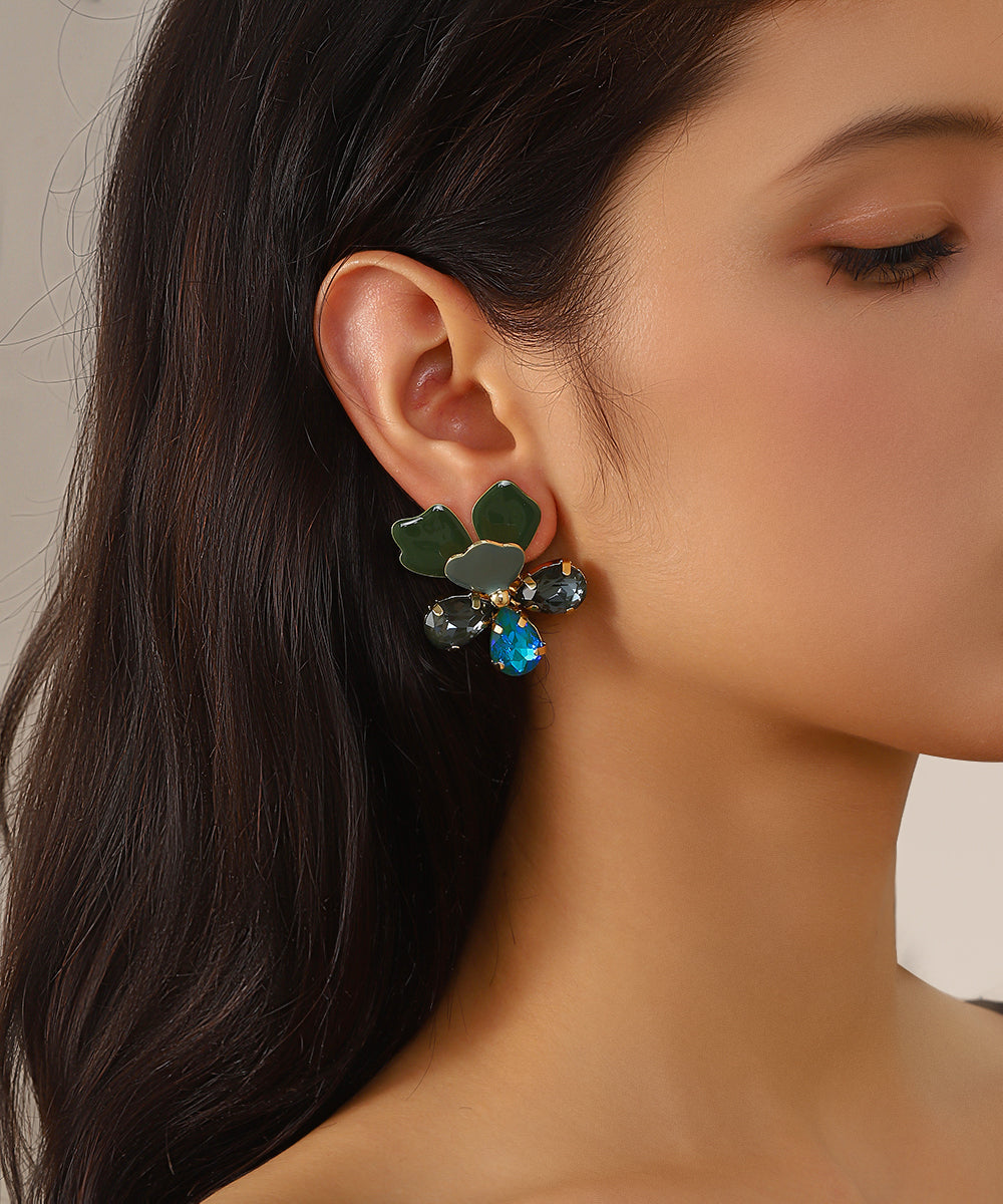 Boucles d’oreilles fleurs multicolores – 27AHBOL015
