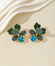 Boucles d’oreilles fleurs multicolores – 27AHBOL015