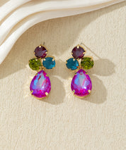 Boucles d’oreilles ornées de cristaux en verre – 27AHBOL016