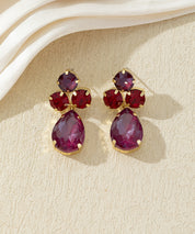Boucles d’oreilles ornées de cristaux en verre – 27AHBOL016