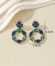 Boucles d’oreilles pendantes ornées de cristaux – 27AHBOL017