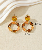 Boucles d’oreilles pendantes ornées de cristaux – 27AHBOL017