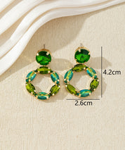 Boucles d’oreilles pendantes ornées de cristaux – 27AHBOL017