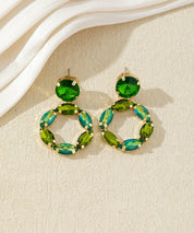 Boucles d’oreilles pendantes ornées de cristaux – 27AHBOL017