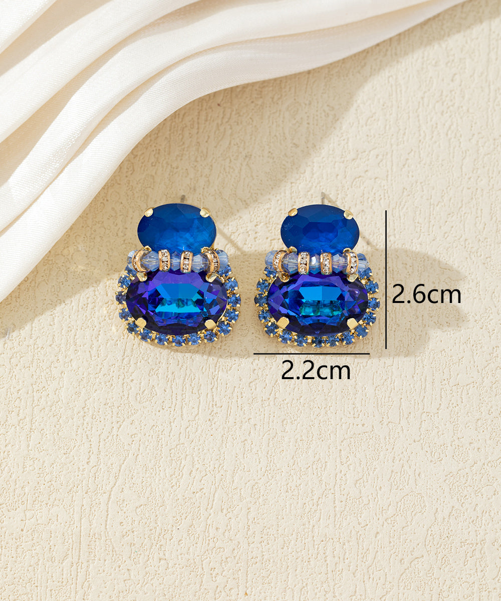 Boucles d’oreilles pendantes à cristaux colorés – 27AHBOL018