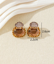 Boucles d’oreilles pendantes à cristaux colorés – 27AHBOL018