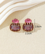 Boucles d’oreilles pendantes à cristaux colorés – 27AHBOL018