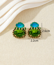 Boucles d’oreilles pendantes à cristaux colorés – 27AHBOL018