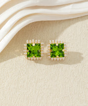 Boucles d’oreilles carrées ornées de verre – 27AHBOL020