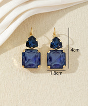 Boucles d’oreilles pendantes à cristaux colorés –27AHBOL021