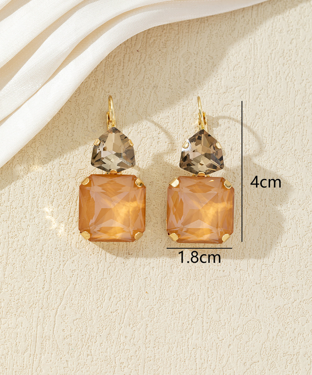 Boucles d’oreilles pendantes à cristaux colorés –27AHBOL021