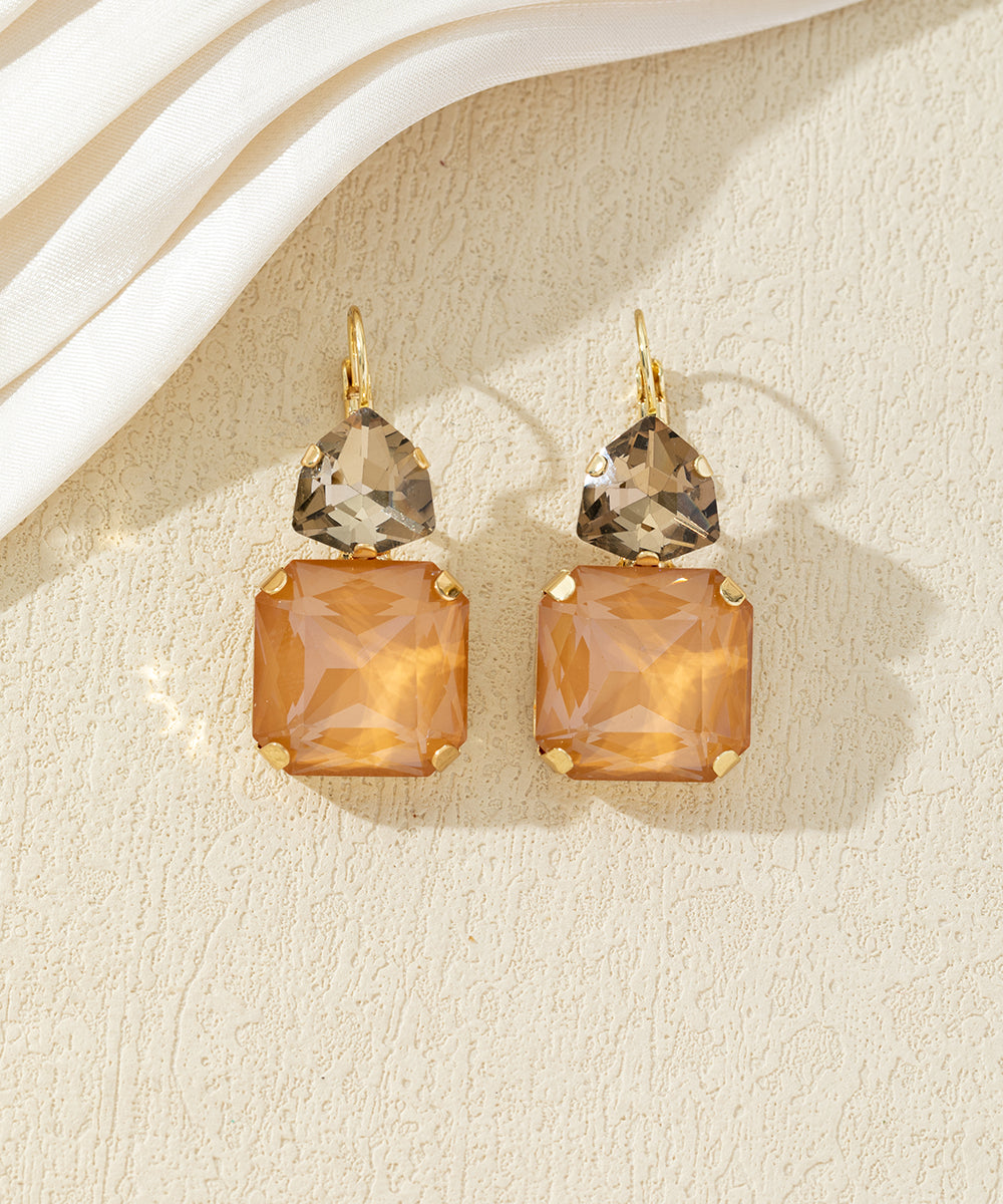 Boucles d’oreilles pendantes à cristaux colorés –27AHBOL021