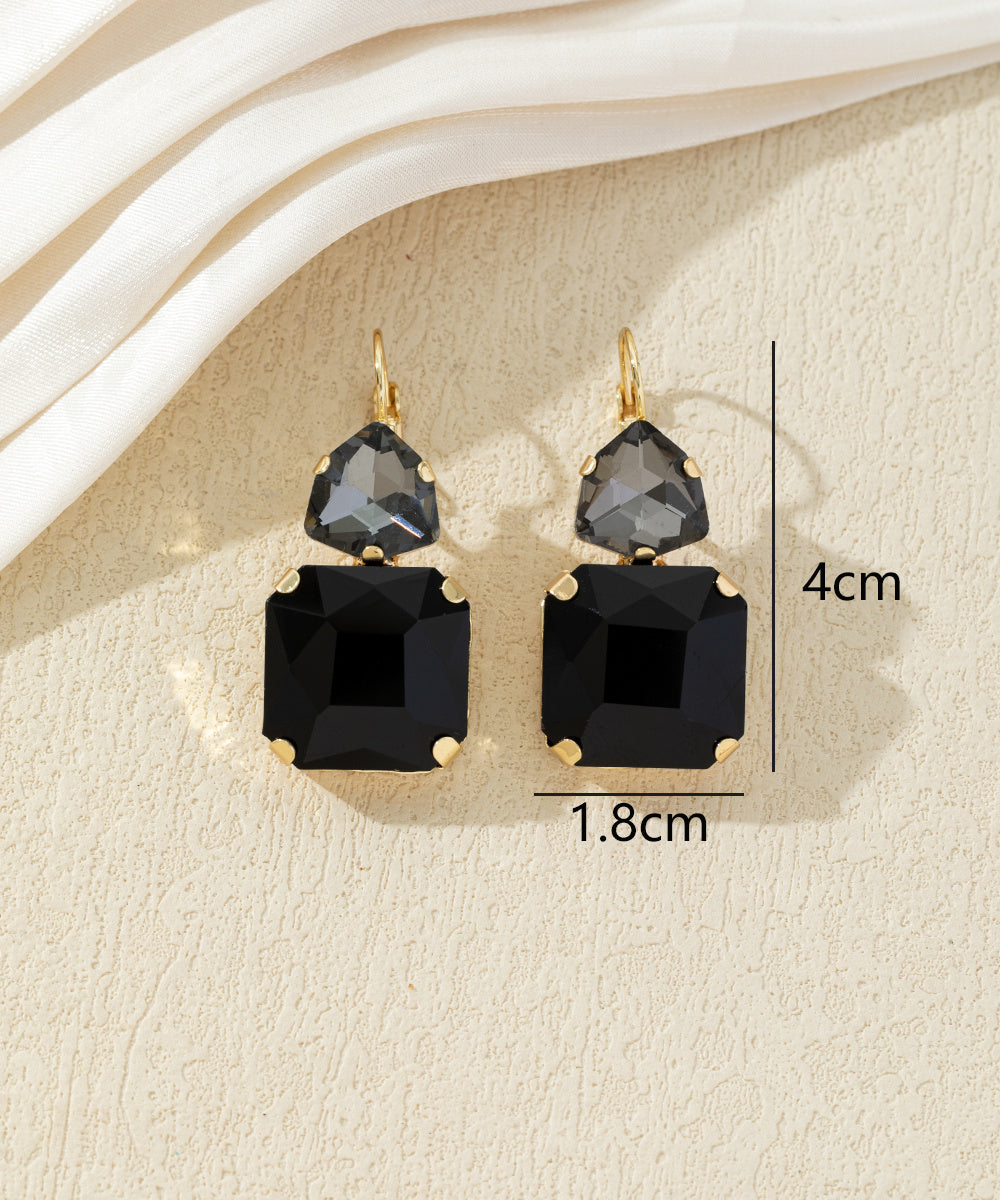 Boucles d’oreilles pendantes à cristaux colorés –27AHBOL021