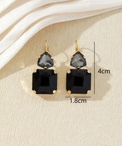 Boucles d’oreilles pendantes à cristaux colorés –27AHBOL021