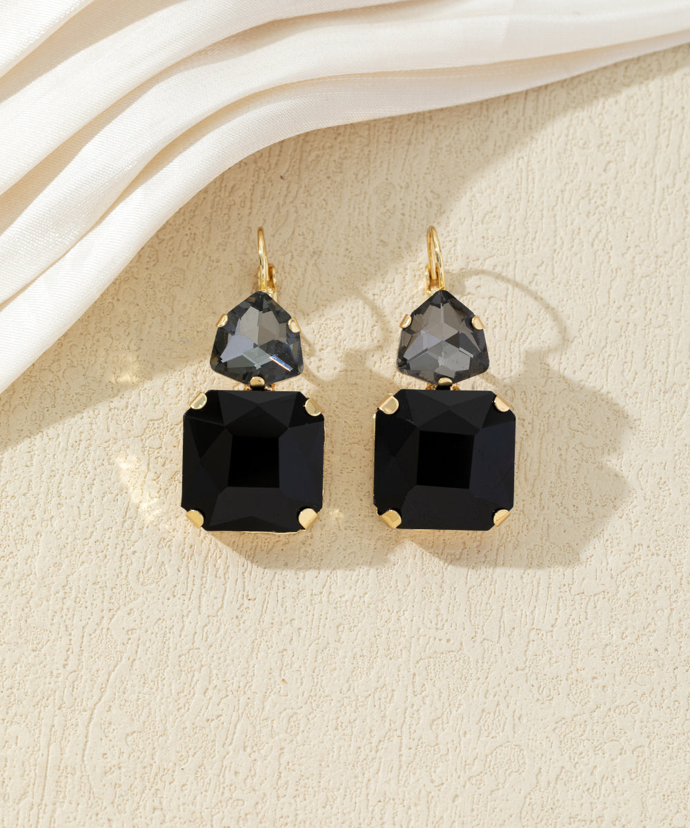 Boucles d’oreilles pendantes à cristaux colorés –27AHBOL021