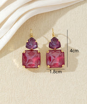 Boucles d’oreilles pendantes à cristaux colorés –27AHBOL021