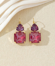 Boucles d’oreilles pendantes à cristaux colorés –27AHBOL021
