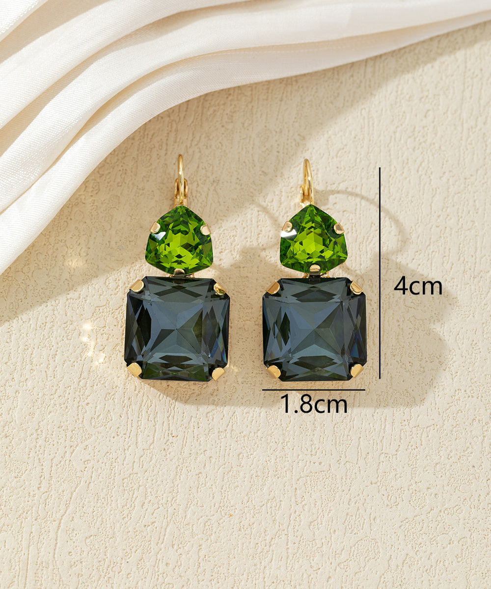 Boucles d’oreilles pendantes à cristaux colorés –27AHBOL021