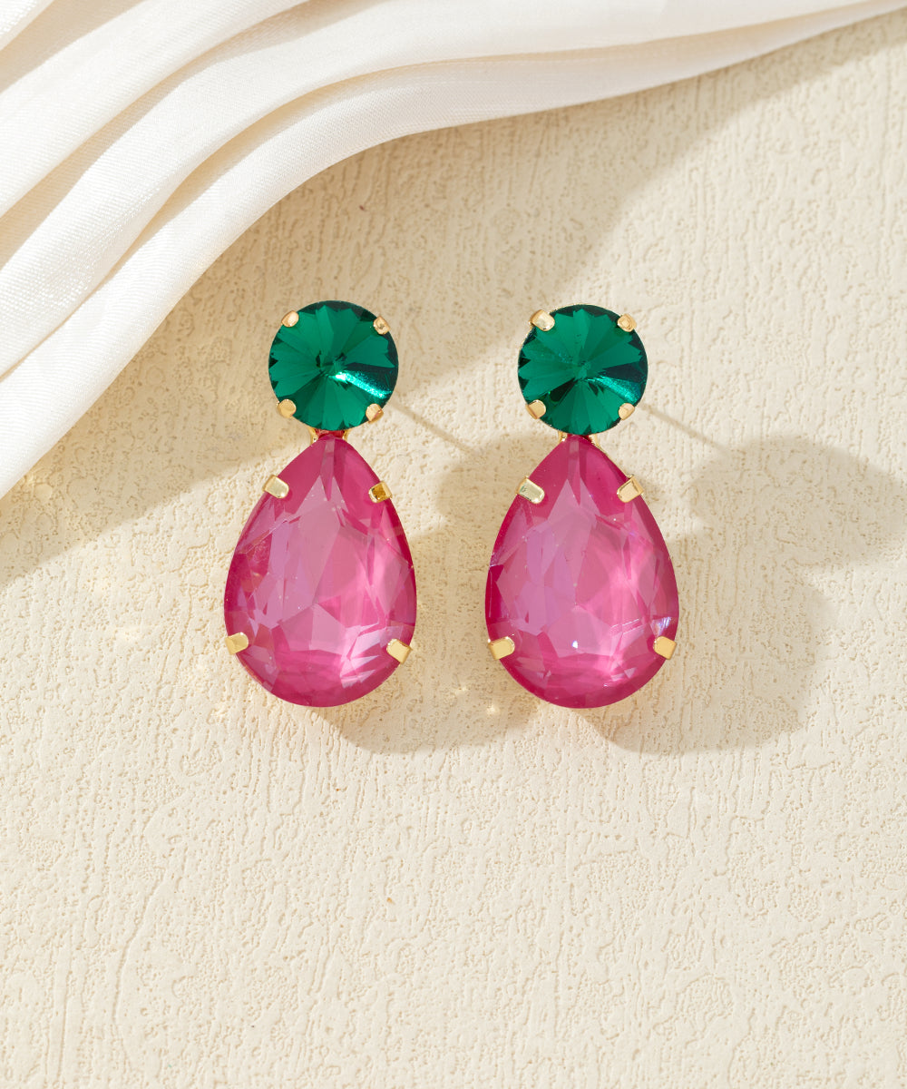 Boucles d’oreilles pendantes en verre – 27AHBOL022