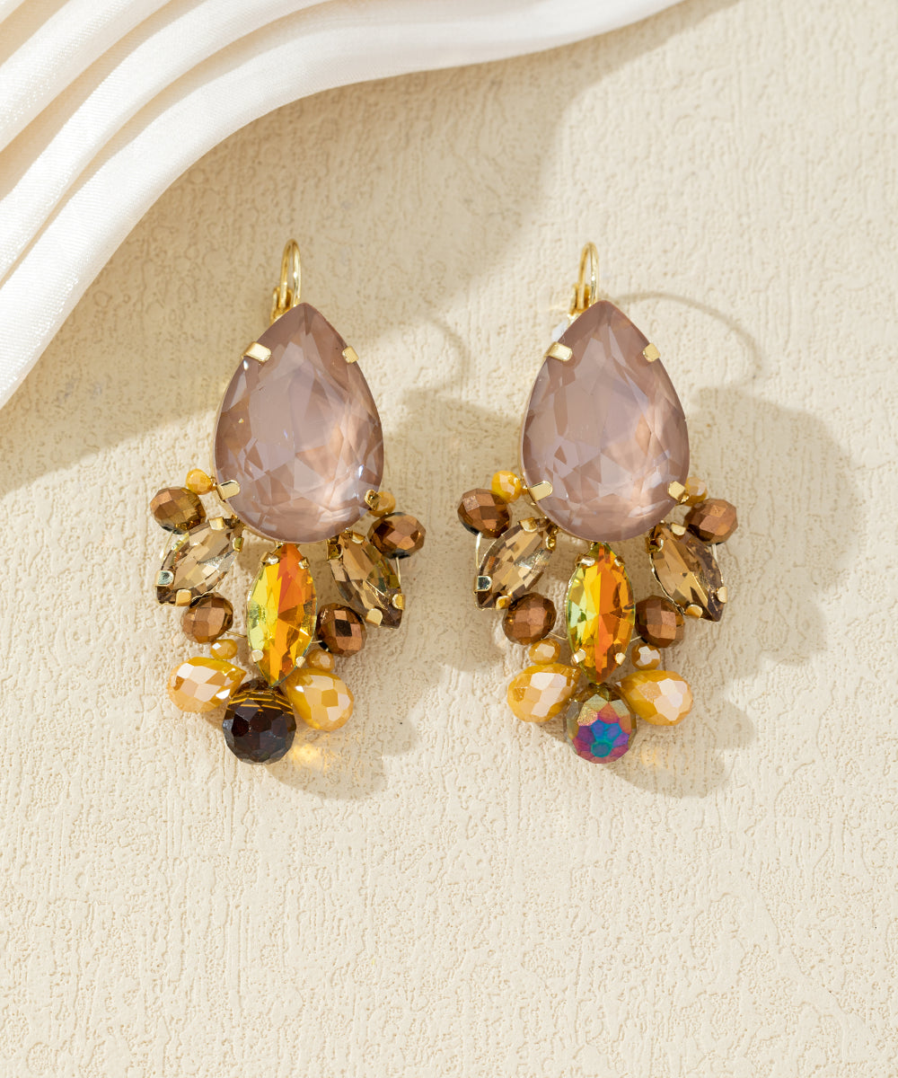 Boucles d’oreilles pendantes dormeuse goute – 27AHBOL024