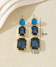 Boucles d’oreilles pendantes en verre facetté – 27AHBOL025