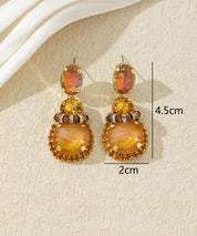 Boucles d’oreilles pendantes en verre facetté – 27AHBOL026