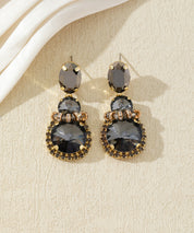 Boucles d’oreilles pendantes en verre facetté – 27AHBOL026