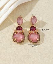 Boucles d’oreilles pendantes en verre facetté – 27AHBOL026