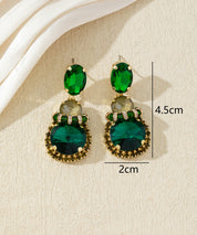 Boucles d’oreilles pendantes en verre facetté – 27AHBOL026