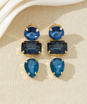 Boucles d’oreilles pendantes en verre facetté – 27AHBOL027