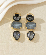 Boucles d’oreilles pendantes en verre facetté – 27AHBOL027