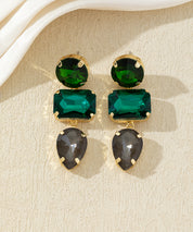 Boucles d’oreilles pendantes en verre facetté – 27AHBOL027