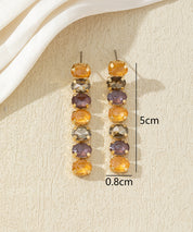 Boucles d’oreilles pendantes en verre facetté – 27AHBOL029