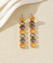 Boucles d’oreilles pendantes en verre facetté – 27AHBOL029
