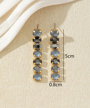 Boucles d’oreilles pendantes en verre facetté – 27AHBOL029