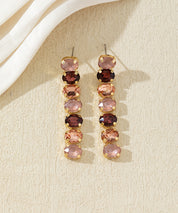 Boucles d’oreilles pendantes en verre facetté – 27AHBOL029