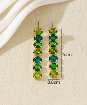Boucles d’oreilles pendantes en verre facetté – 27AHBOL029