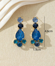 Boucles d’oreilles pendantes en verre facetté – 27AHBOL030