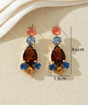 Boucles d’oreilles pendantes en verre facetté – 27AHBOL030