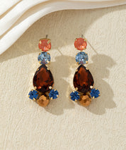 Boucles d’oreilles pendantes en verre facetté – 27AHBOL030