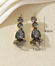 Boucles d’oreilles pendantes en verre facetté – 27AHBOL030
