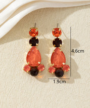 Boucles d’oreilles pendantes en verre facetté – 27AHBOL030