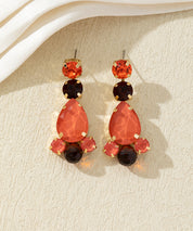 Boucles d’oreilles pendantes en verre facetté – 27AHBOL030