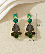 Boucles d’oreilles pendantes en verre facetté – 27AHBOL030