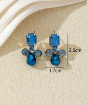 Boucles d’oreilles pendantes colorées en verre – 27AHBOL031