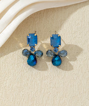 Boucles d’oreilles pendantes colorées en verre – 27AHBOL031