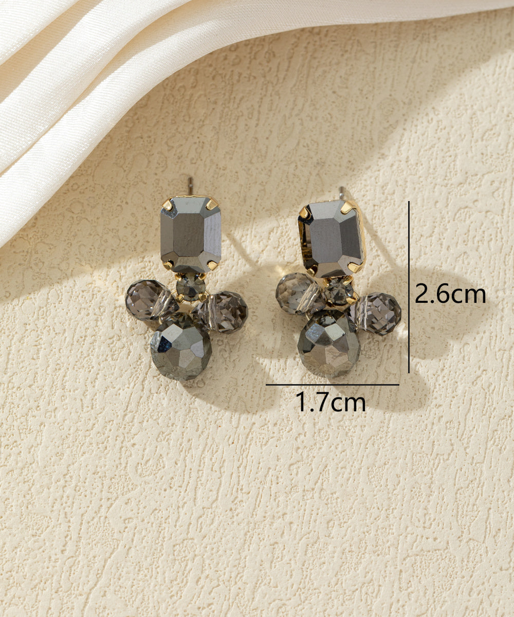 Boucles d’oreilles pendantes colorées en verre – 27AHBOL031