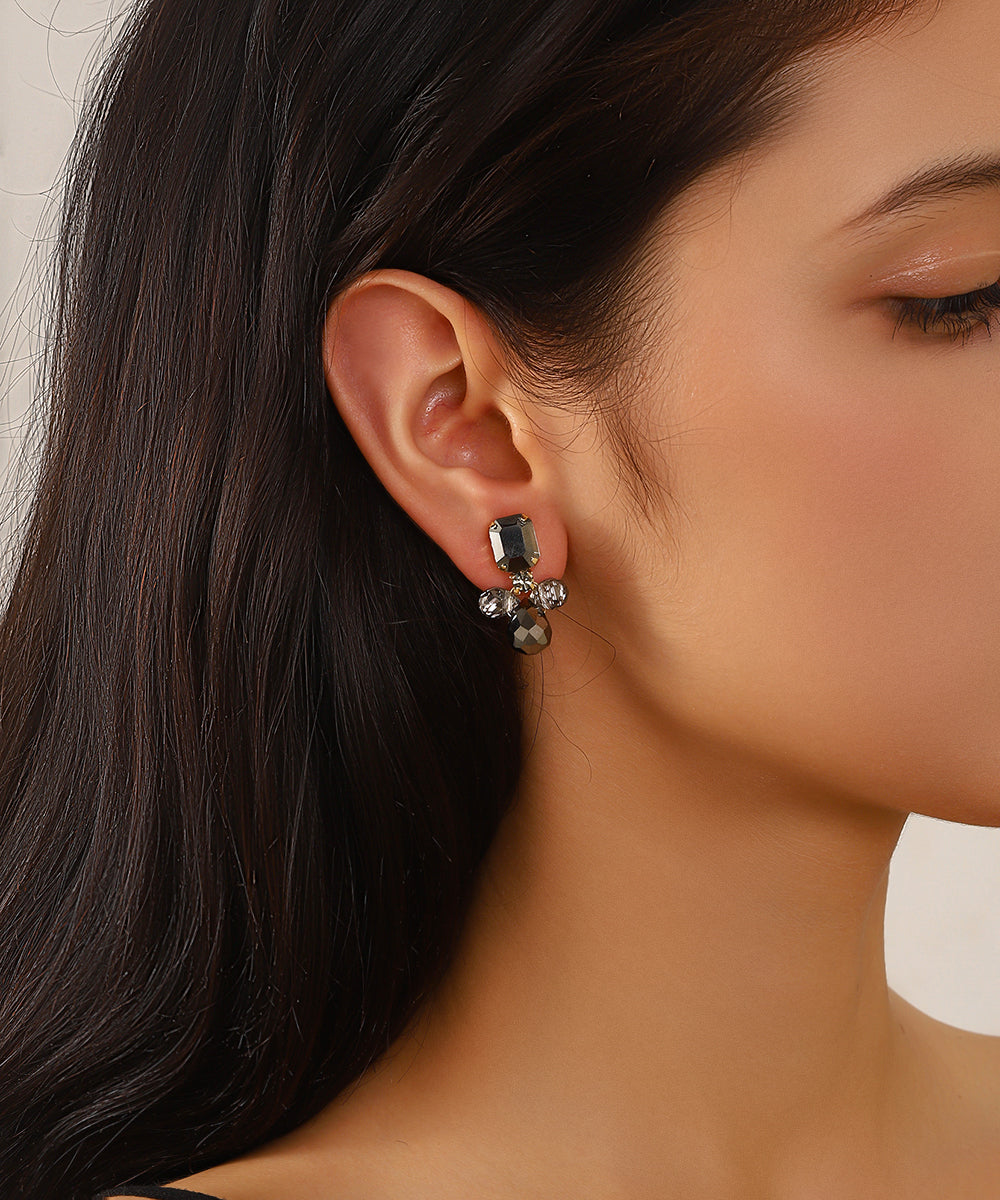 Boucles d’oreilles pendantes colorées en verre – 27AHBOL031