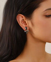 Boucles d’oreilles pendantes colorées en verre – 27AHBOL031